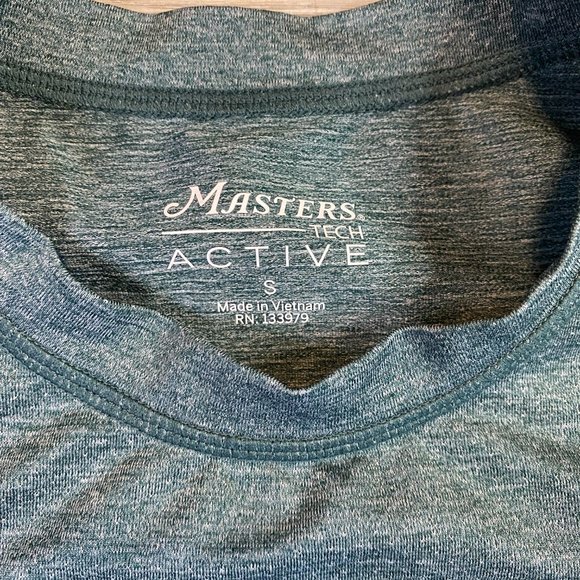 Masters Tech Active Green Shirt Augusta National T-Shirt Small S Performance - Picture 3 of 5